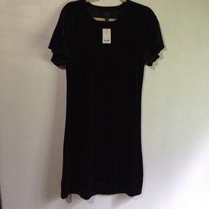 Worthington Black velvet fluttered dress SIZE S